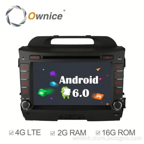Wholwsale ownice Quad core android 6.0 Car DVD Automotive gps navi For Kia Sportage R support rear camera dvr Mirror